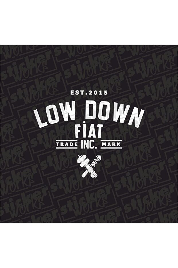 Low down Fiat Rear Window Hologram Sticker