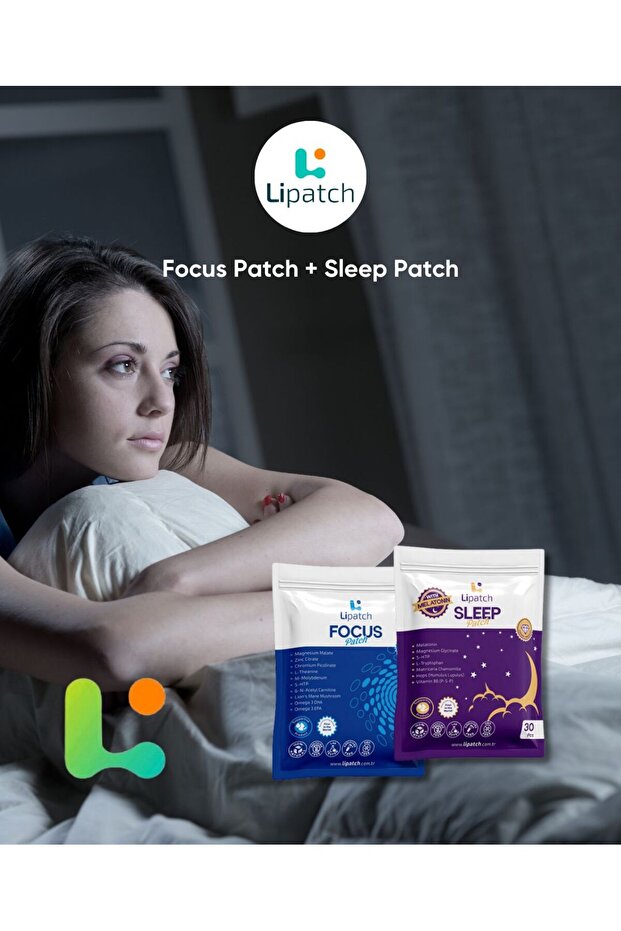 2'li Paket Transdermal Set Lipatch Sleep with Melatonin ve Focus Patch