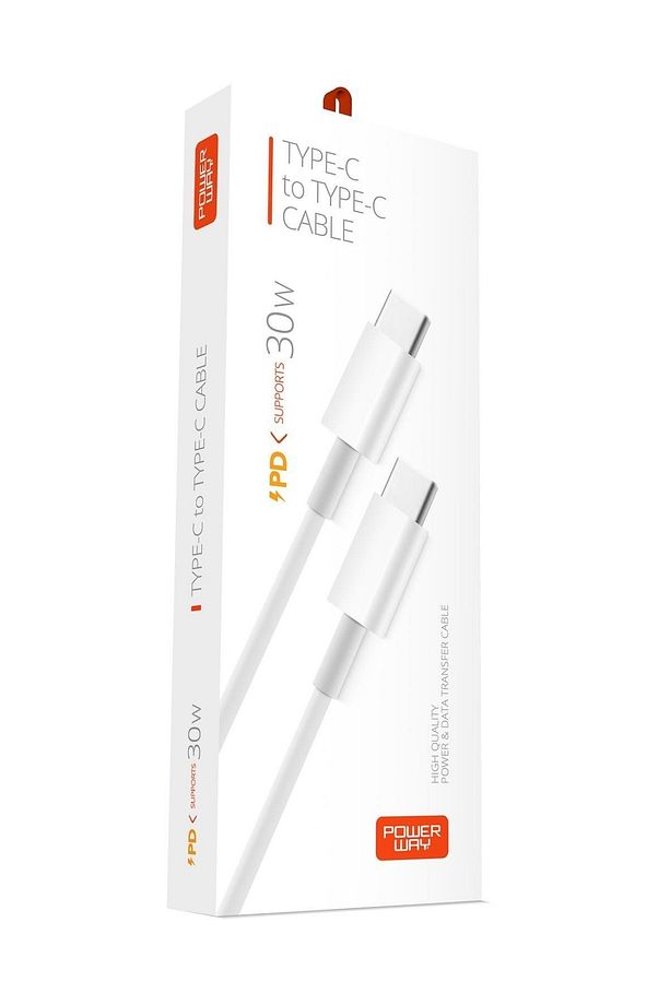 Type-C to Type-C 30W PD Hızlı Şarj ve Data Kablosu - 1