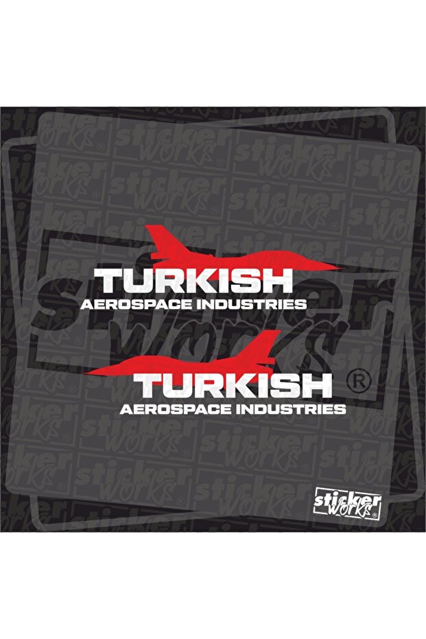 Right Left Turkish Aerospace Industries Sticker