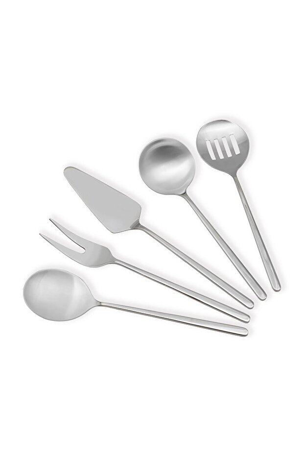 Silver 5 Piece Giallo Service Set