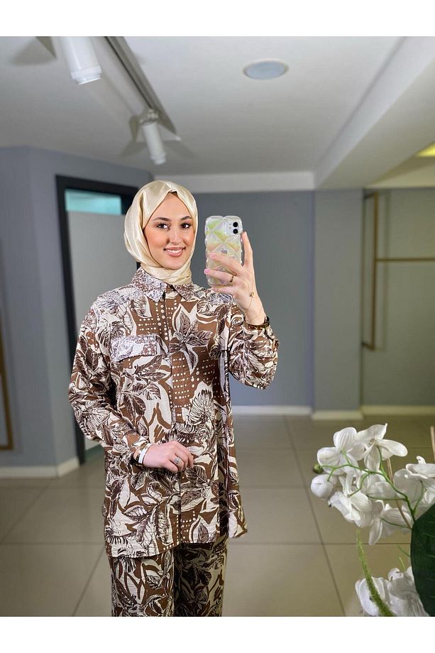 Marwa by moodbasic PULPAYETLİ DESENLİ TAKIM - 4