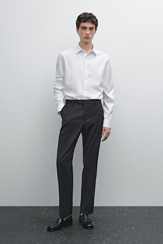 Pamuklu Slim Fit Oxford Gömlek - 1