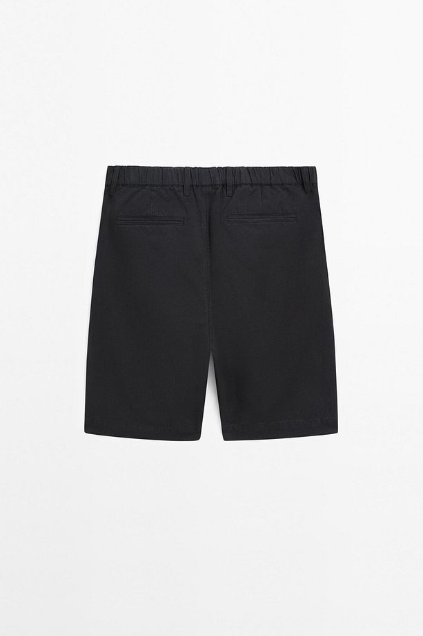 Pamuklu keten yarı jogger bermuda şort - 8