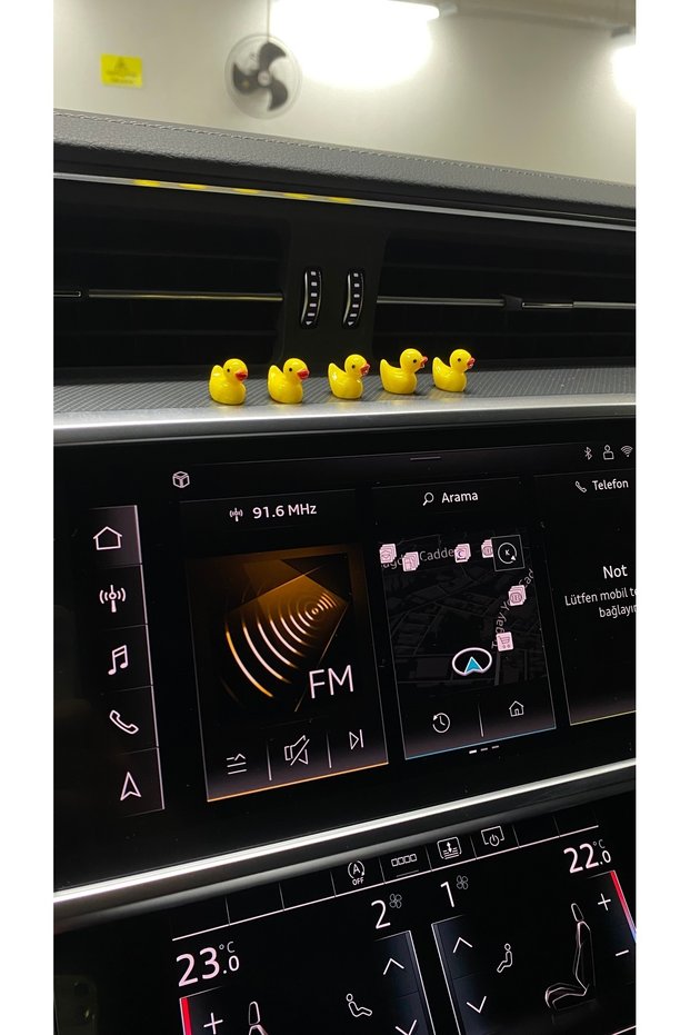 Set of 5 Mini Duck Rearview Mirror Ornament Car Glove Box Ornament Accessory Landscape Home Decoration
