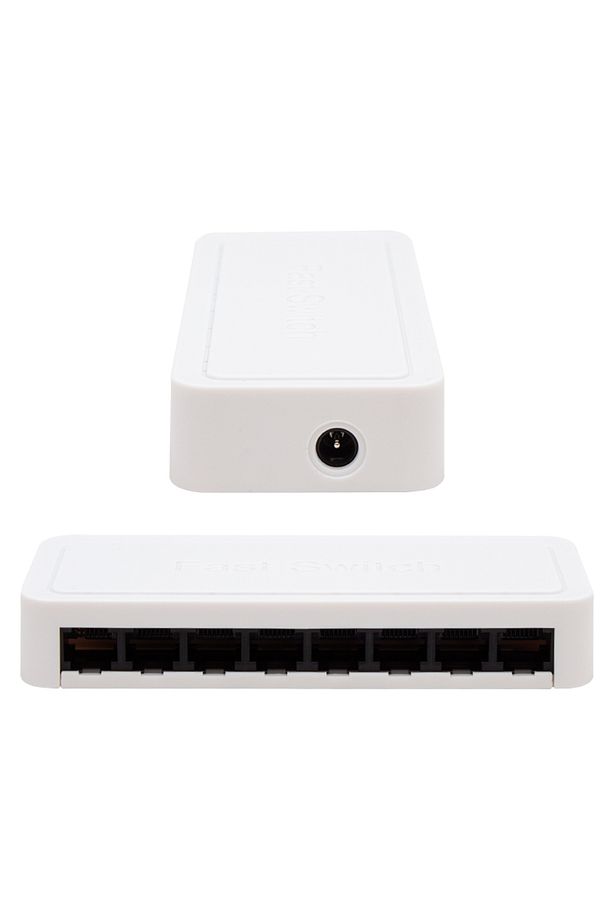8 Port 10 / 100 Mbit Internet Hub Hup Çoğaltıcı Ethernet Switch Kablo Dağıtıcı Splitter uyumlu - 2