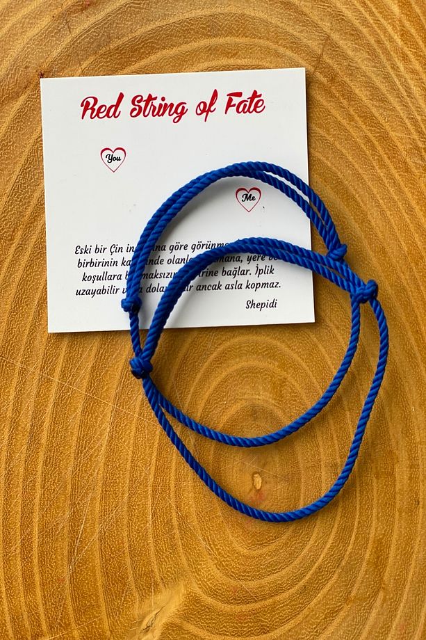 2'li  Red String Of Fate Kabala Uzakdoğu Inanış Dilek Şans Bilekliği - 2