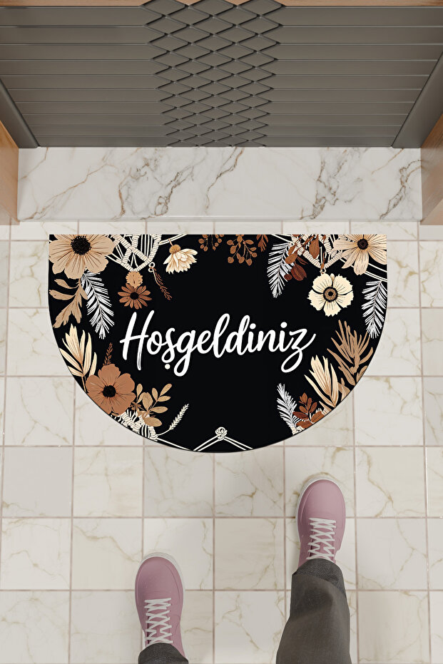 Modern Digital Doormat Floral Welcome Door Mat