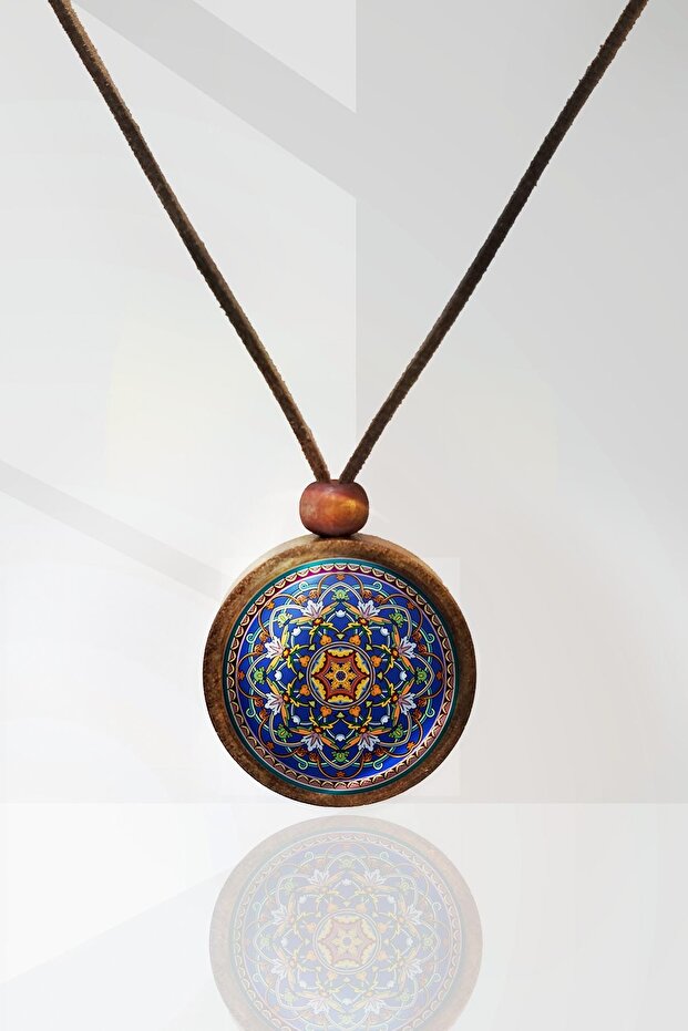 Mandala Wooden Necklace