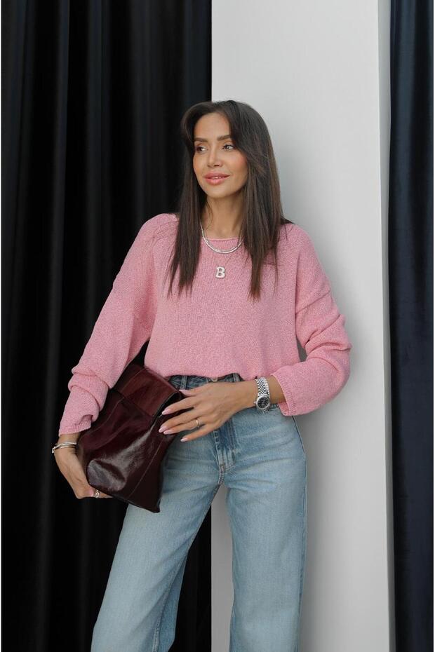 Pembe Bennet Triko - 3