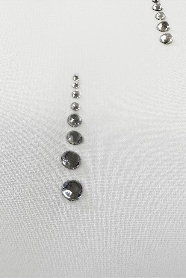 TAŞ BASKILI ASİMETRİK KESİM GÖMLEK TUNİK 43505 - 5