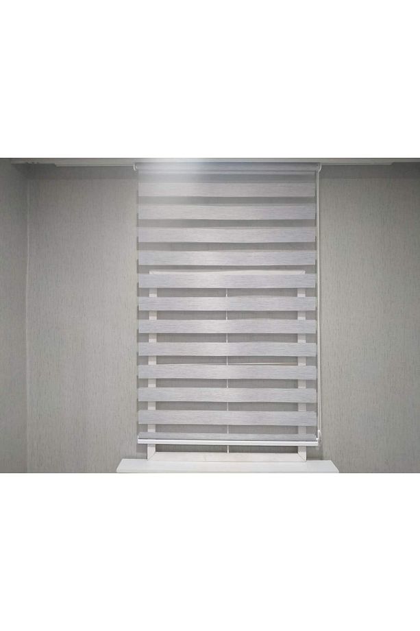 Soft Bamboo Gri Zebra Perde ( Düz ) - 3