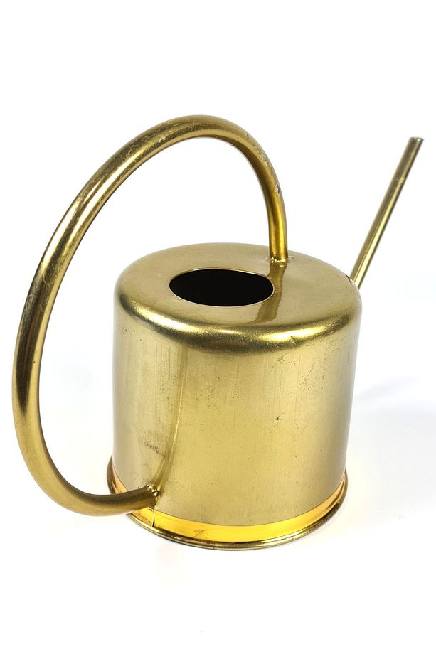 Metal Bitki Sulama Kabı 1,3Lt Sulak Çiçek Sulama Sürahisi Altın Sarı ME127 - 4