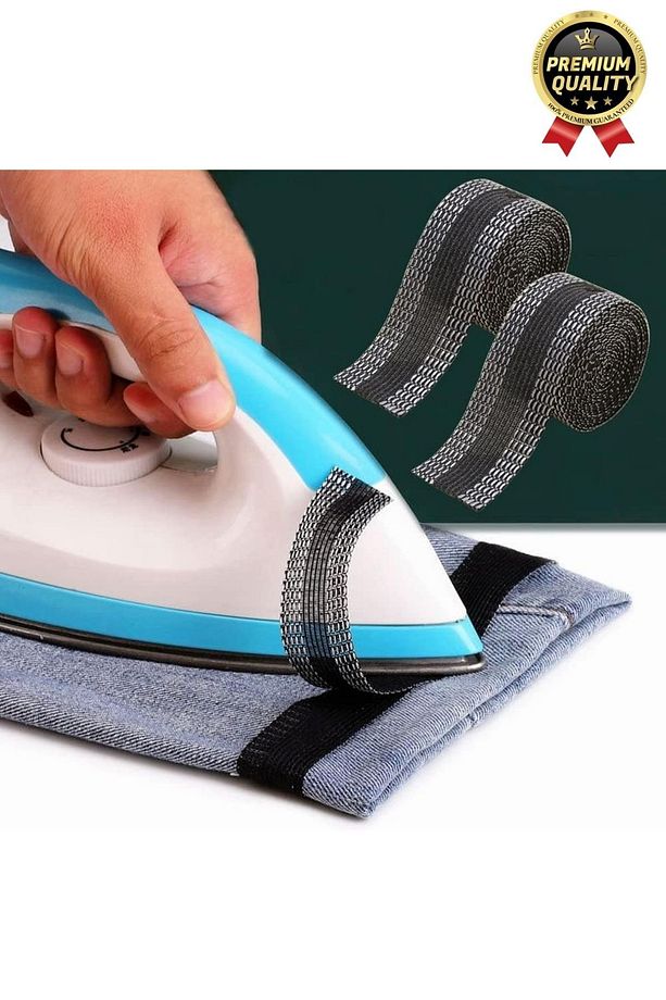 Dayanıklı Polyester Esnek Kendinden Yapışkanlı Pantolon Kumaş Kıvırma Yapıştırma Bandı Şeridi10 Adet - 5