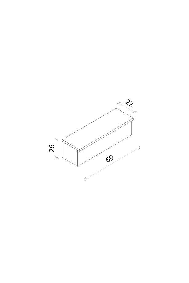 MİMOSA KUM TAŞI RENGİ MDF DUVARA MONTE KAPAKLI DRESUAR - 4