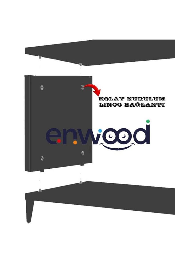 MİMOSA GRİ MDF DUVARA MONTE KAPAKLI DRESUAR - 6