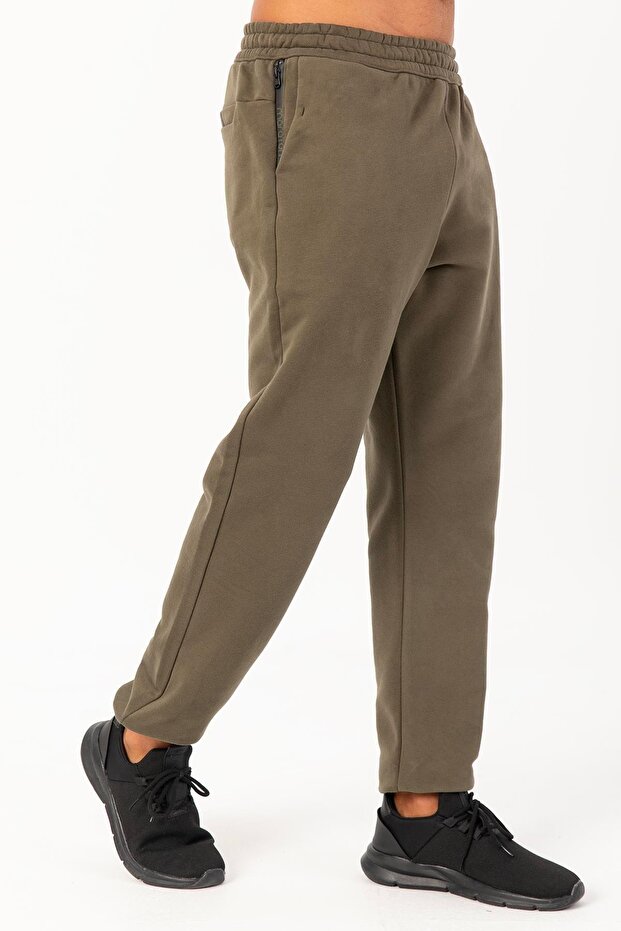 Oversized Men's Rubber Leggings Light Khaki - Sweatpants