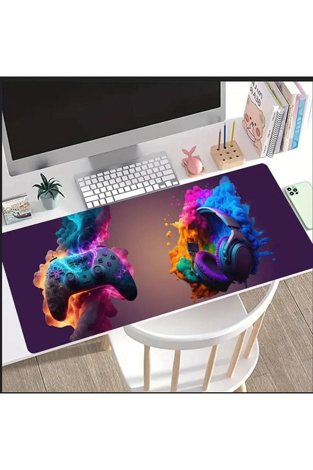 70X30 CM 3D GAMEPAD KULAKLIK TASARIMI KAYDIRMAZ TABAN SPEED YÜZEY OYUNCU MOUSE PAD GAMİNG - 2