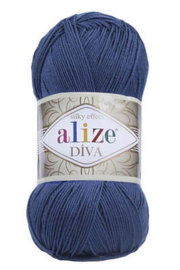 Diva Merserize 279 Gece Mavisi Havacı Crop Örgü Elbise Pareo - 1