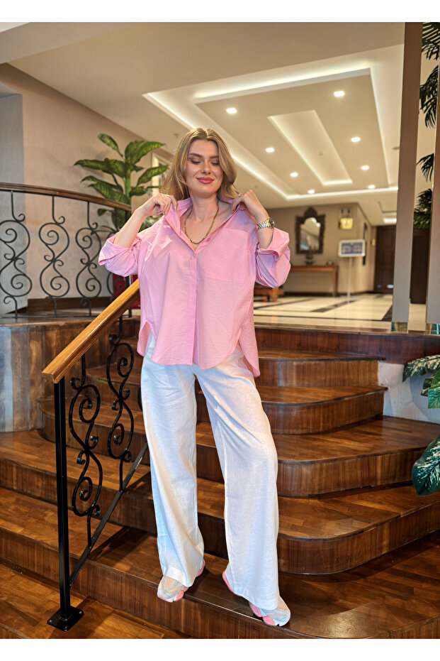 Oversize Poplin Gömlek - 5