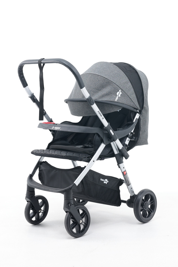 2-Way Çift Yönlü Bebek Arabası – Strom Grey - 6