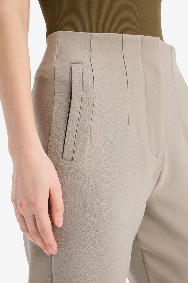Carrot Fit Crop Kumaş Pantolon Fermuarlı Yüksek Bel Dar Paça C2466ax25sp - 6