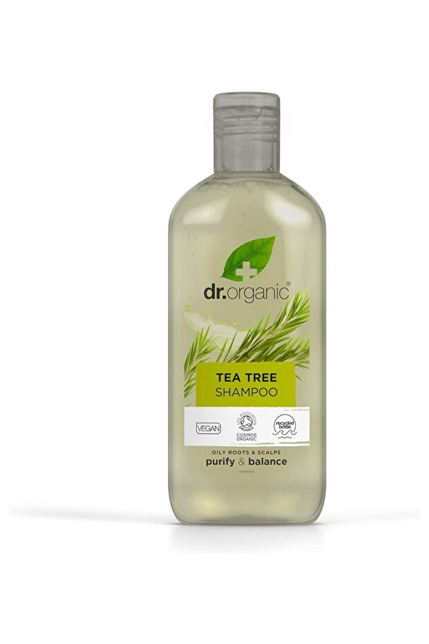 Dr Organic Tea Tree Cleansing Shampoo, for Oily Roots & Scalps, 265ml