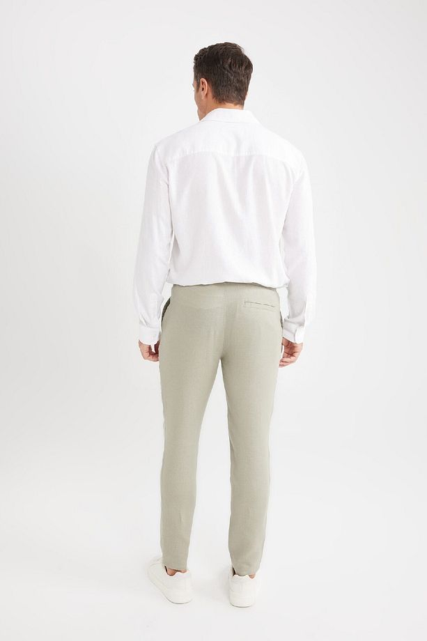 Yazlık Jogger Keten Düz Paça Pantolon D7542AX25SP - 7
