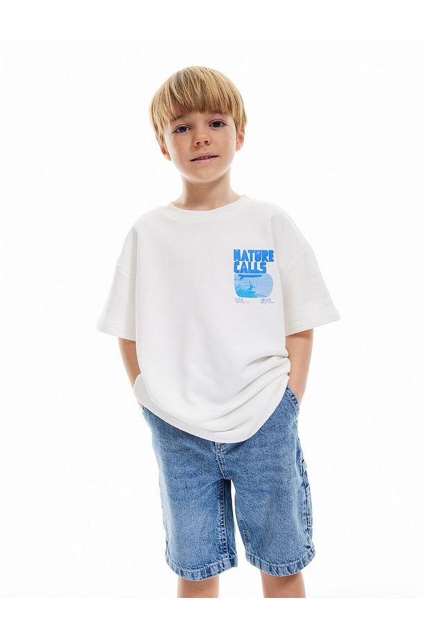 Cep Detaylı Pamuklu Denim Şort - 2