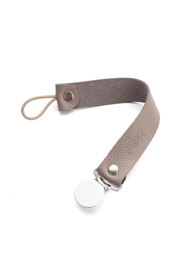 Organik Deri Emzik Askısı - Dark Oak - 2