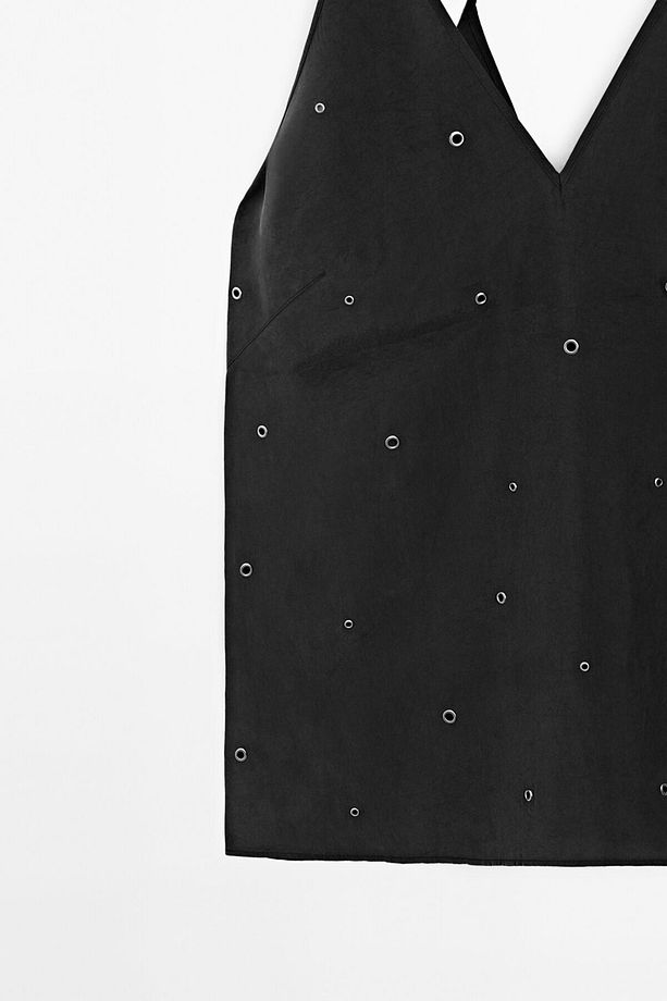 Flowing top with eyelets detail - 9