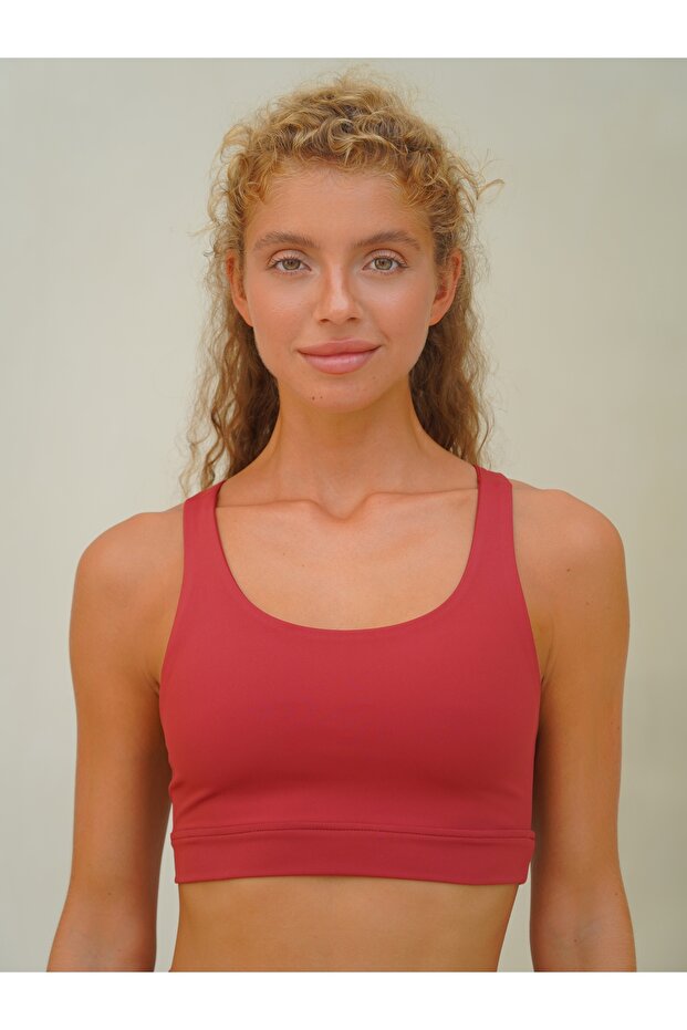 Kratos Basic Spor Bordo Crop - 4