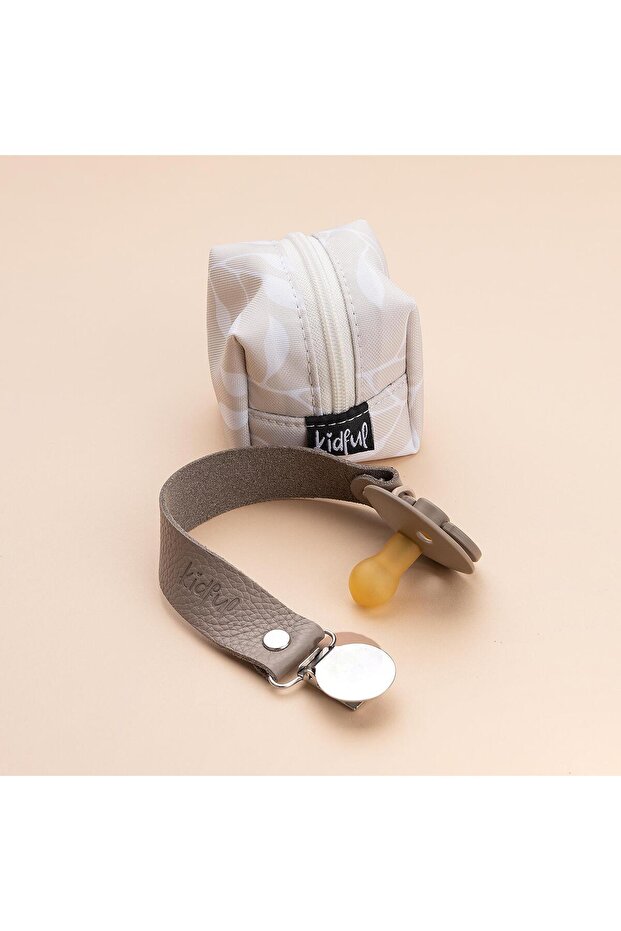 Organik Deri Emzik Askısı - Dark Oak - 3