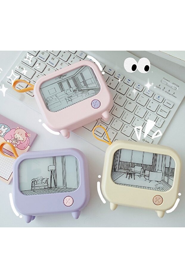 Televizyon Led Masa Lambası, Mor, 10x8 - 4