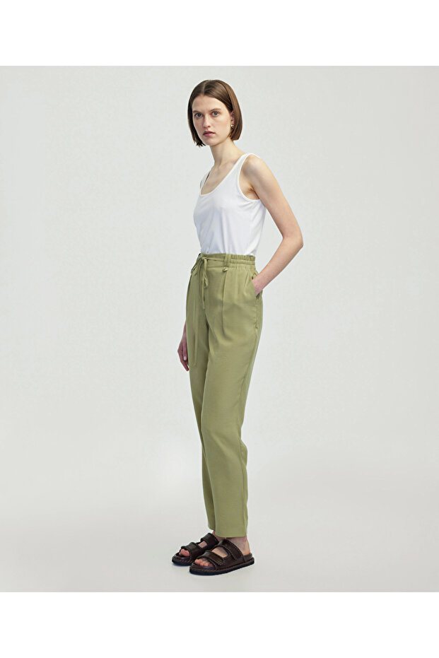 Elastik bel carrot fit pantolon - 2