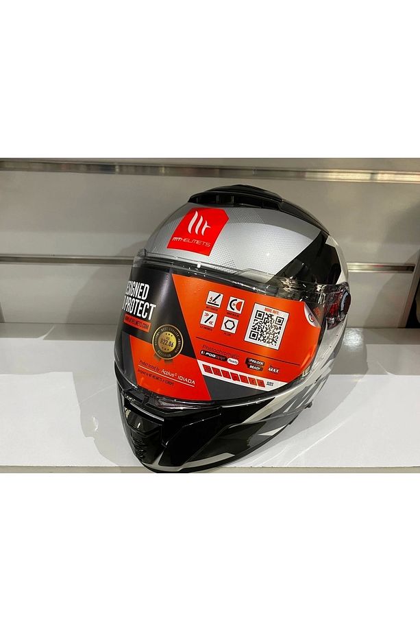 Kask Mt Thunder 4 Sv Exeo Parlak Inci Titanyum/siyah - 1