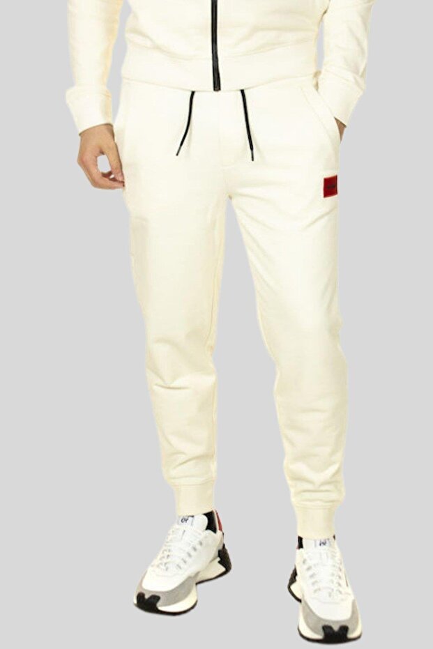 Regular Fit Erkek Spor Pantolon Beyaz - 1