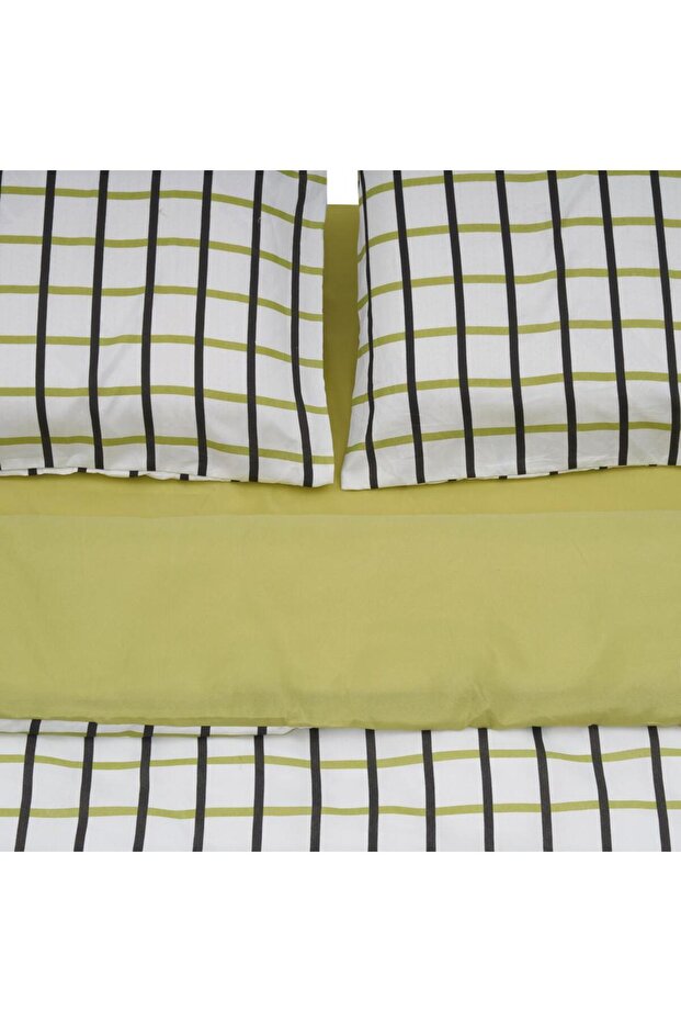 Microfiber King size Bed set Checker - 2