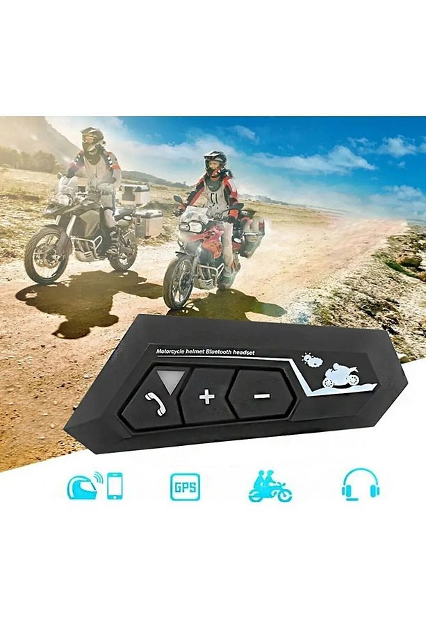 Motorsiklet Kask Kulaklığı İntercom Bluetooth Mikrofonlu Kulaklık Kasklar İle Uyumlu Premium - 2