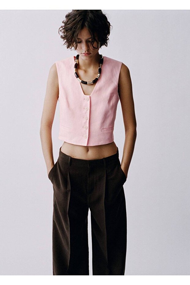 Leinenanzugweste - 4