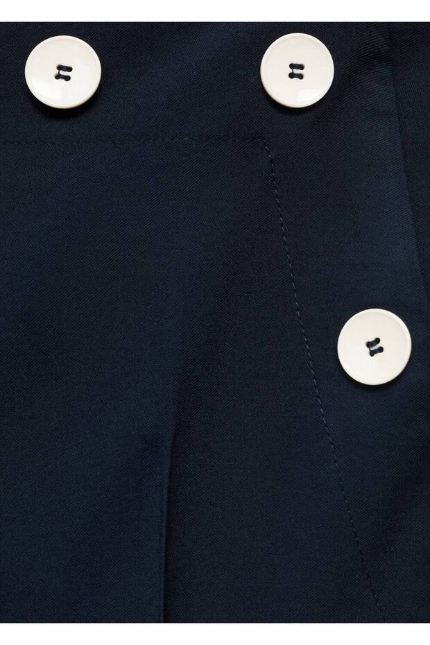 بنطال بقصة مستقيمة بأزرار متباينة - 5