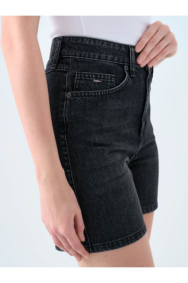 Regular Fit Jean Antrasit Kadın Şort Lf2039980 - 3