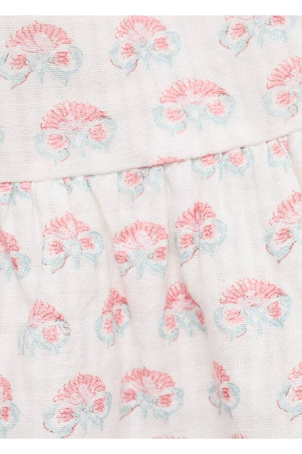 Çiçek işlemeli askılı elbise - 6