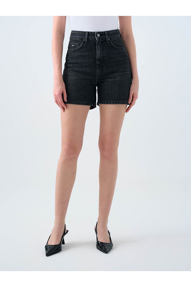 Regular Fit Jean Antrasit Kadın Şort Lf2039980 - 2