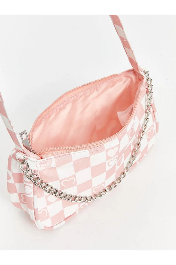LCW ACCESSORIES Pembe Ekose Desenli Kız Çocuk Baget Çanta - 3