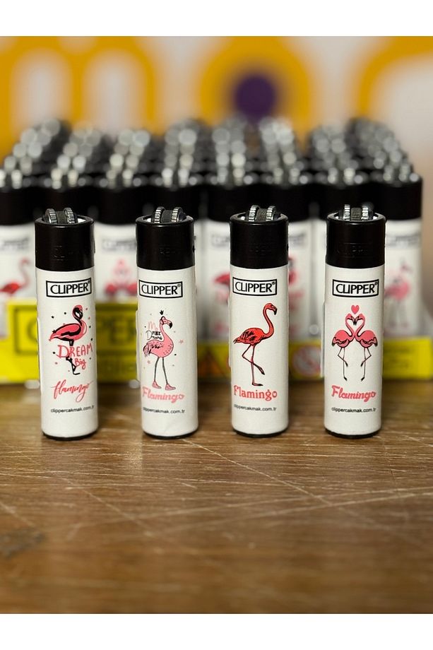 Koleksiyonculara özel seri çakmak flamingo serisi 4 adet - 1