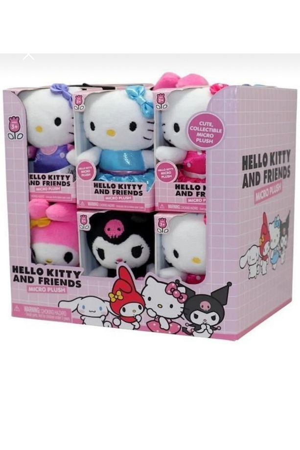 Hello Kıtty Mıcro Plush - 6'lı- 12cm Pelüş - 1