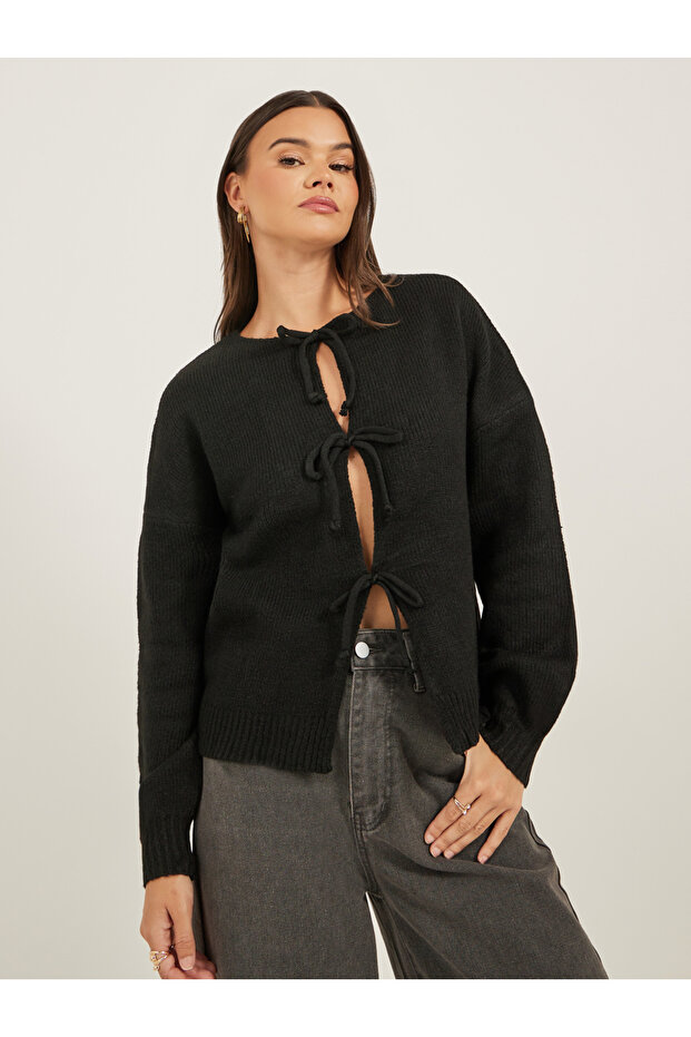 كارديجان سادة بعقدة أمامية - 1