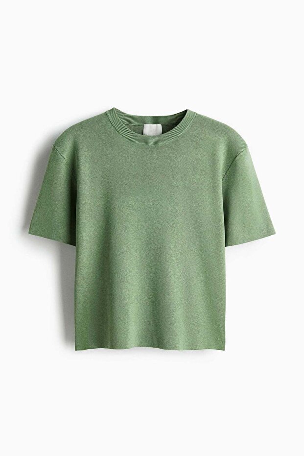 Fine-knit T-shirt