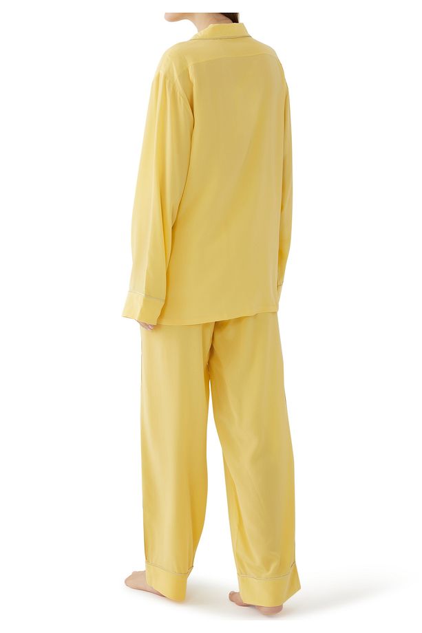Lüks Sarı Pijama Seti - 3
